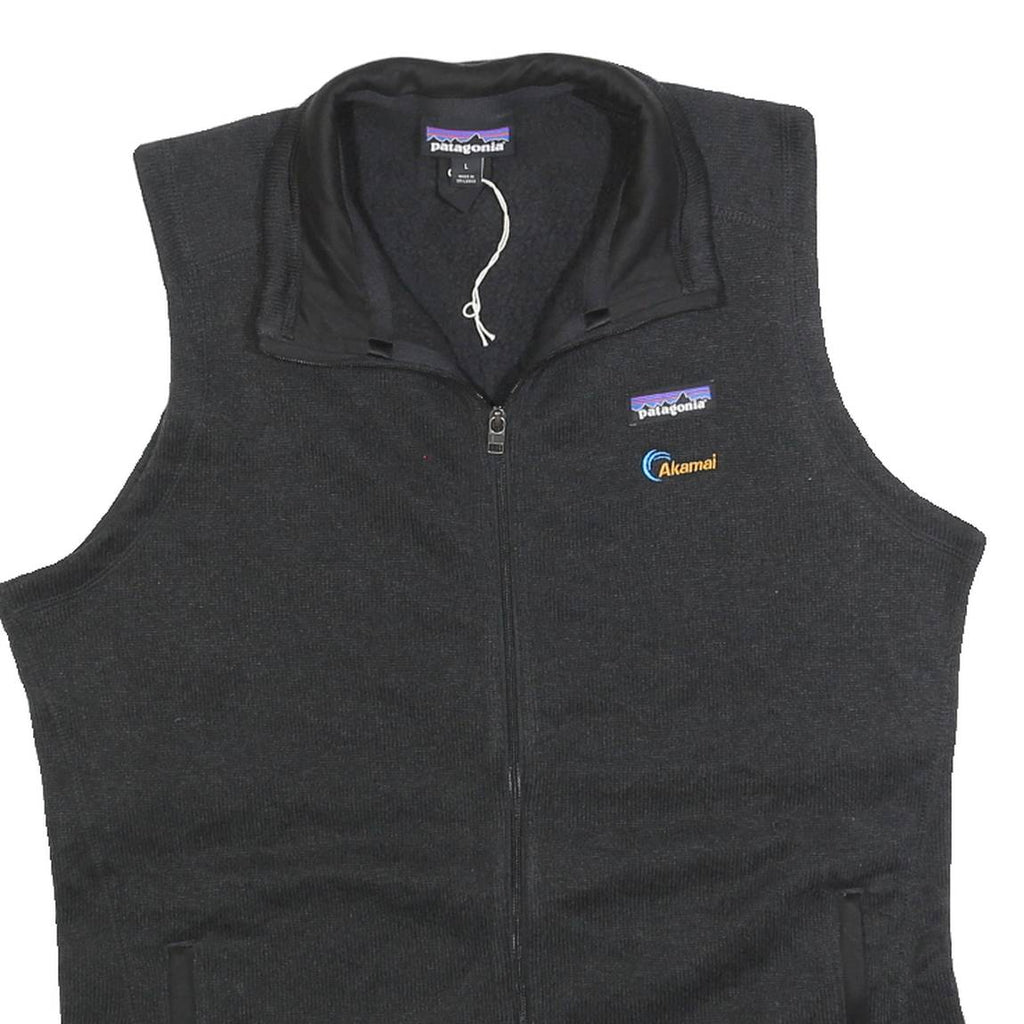 PATAGONIA Womens Black Jacket L Polyester Zip Vest Outdoor Casual Layering