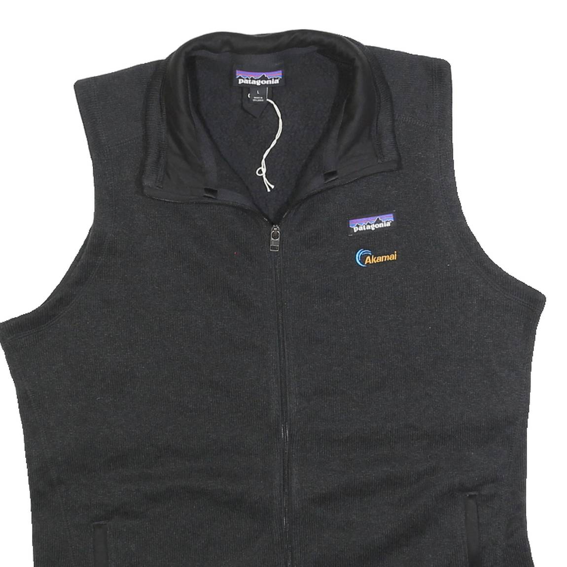 PATAGONIA Womens Black Jacket L Polyester Zip Vest Outdoor Casual Layering