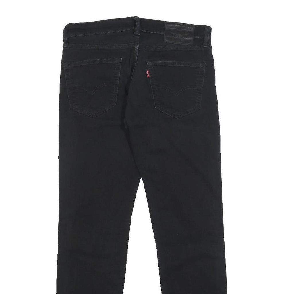 LEVI'S 511 Mens Slim Black Denim Dark Jeans W31 L32 Zip Cotton Blend