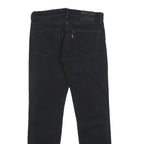 LEVI'S 511 Mens Slim Black Denim Dark Jeans W31 L32 Zip Cotton Blend