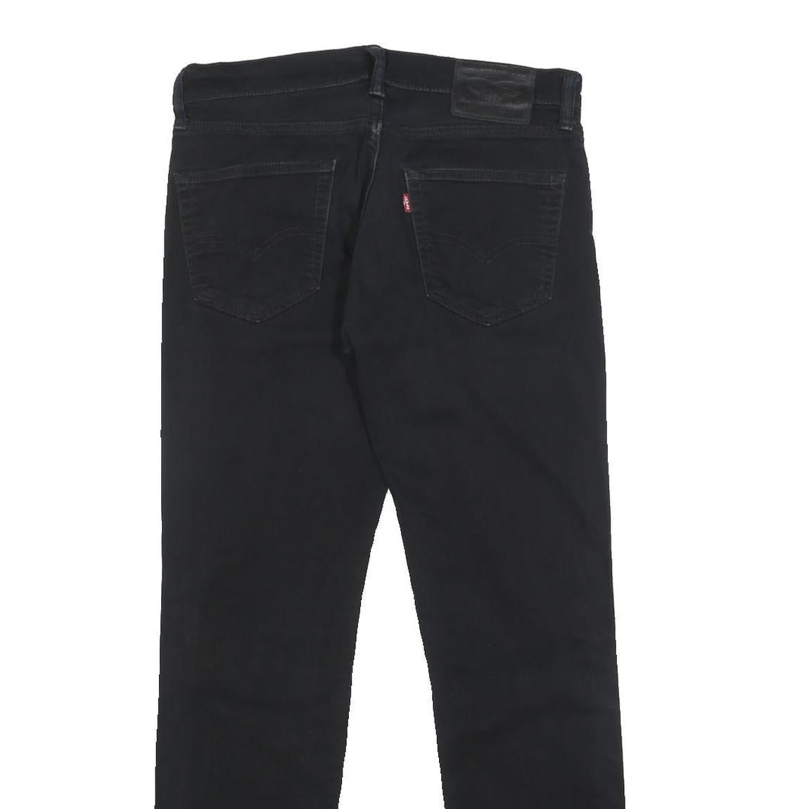 LEVI'S 511 Mens Slim Black Denim Dark Jeans W31 L32 Zip Cotton Blend