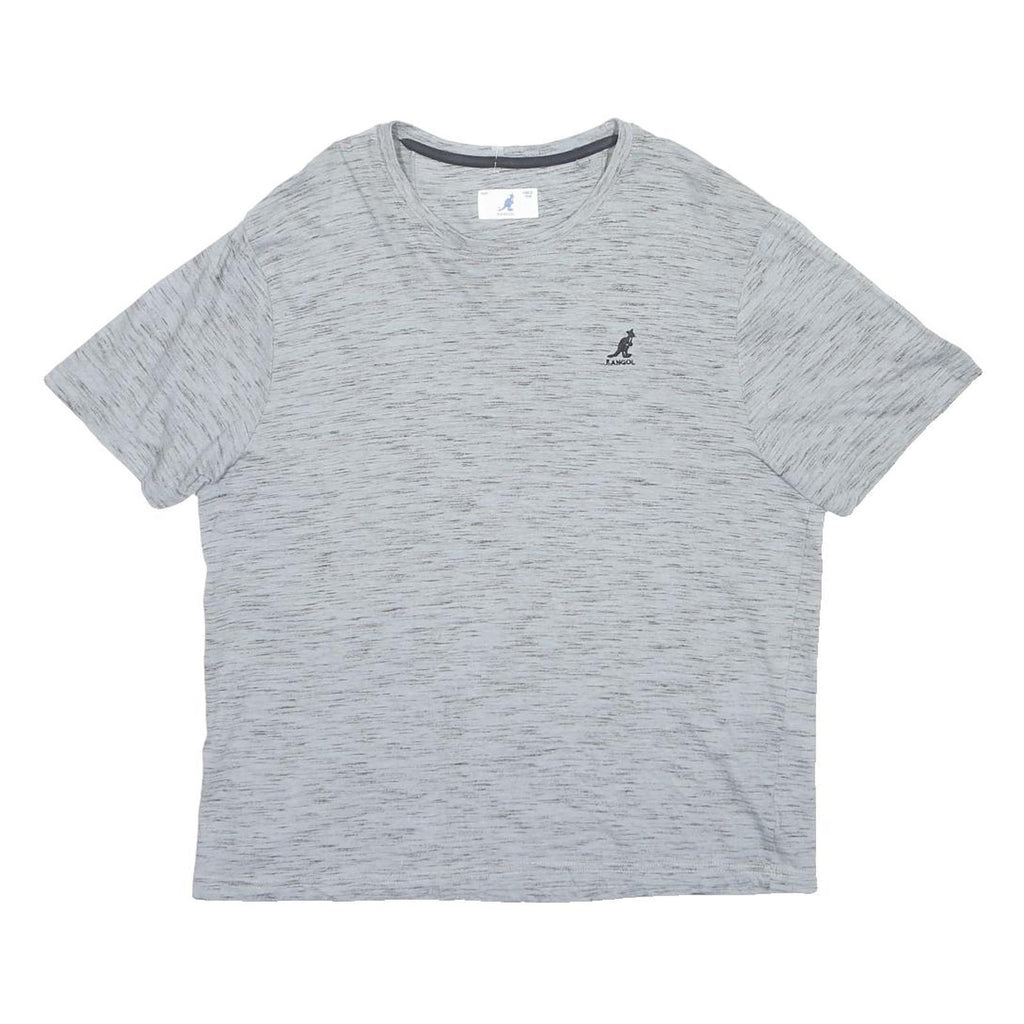 KANGOL Mens Grey Short Sleeve Crew Neck Cotton Blend T-Shirt XL Casual Comfort