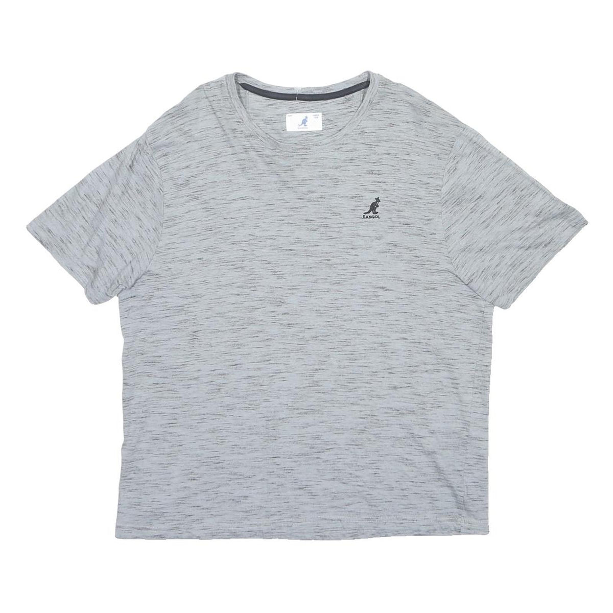 KANGOL Mens Grey Short Sleeve Crew Neck Cotton Blend T-Shirt XL Casual Comfort