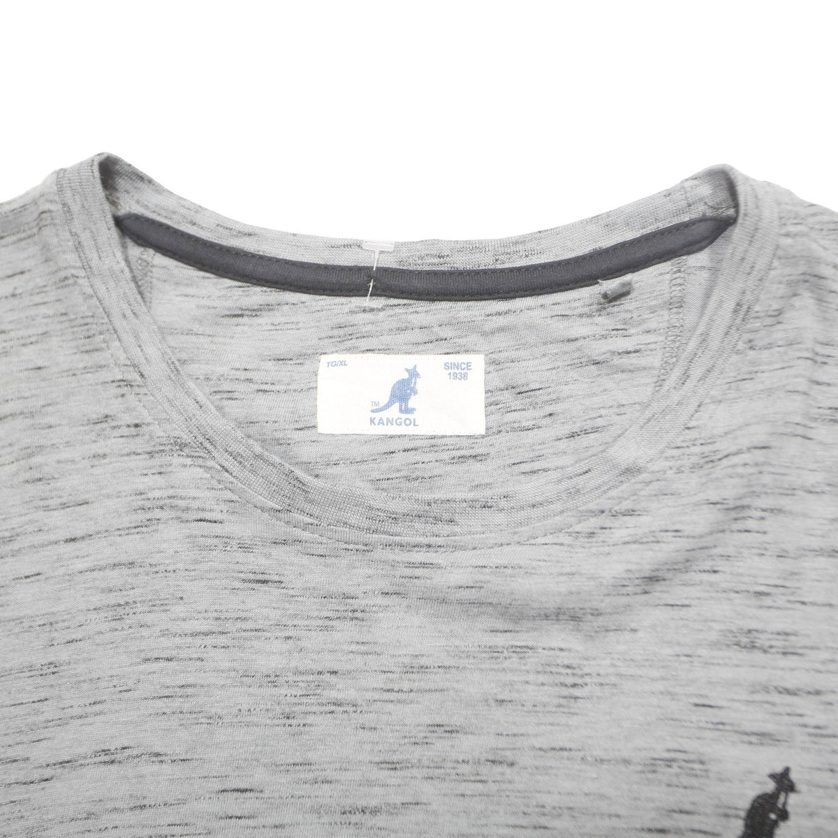 KANGOL Mens Grey Short Sleeve Crew Neck Cotton Blend T-Shirt XL Casual Comfort