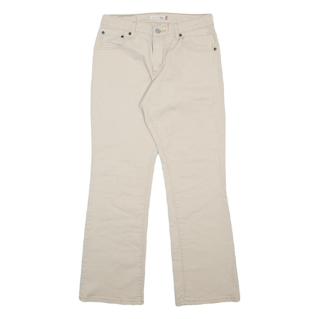 LEVI'S 550 Womens Jeans Beige Relaxed Straight Denim Medium W28 L29 Classic Fit