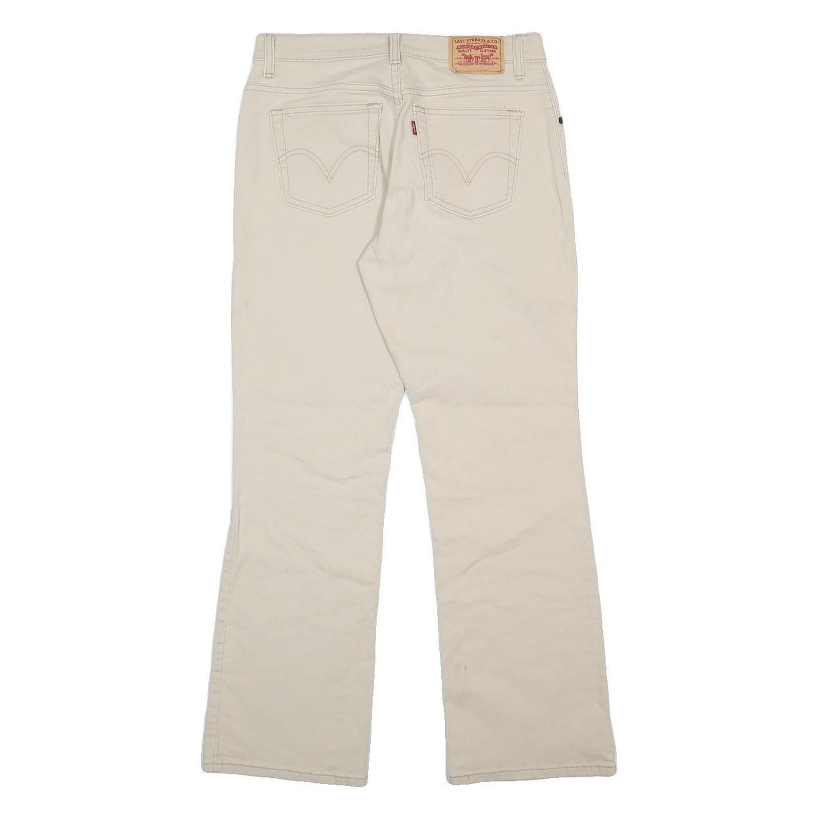 LEVI'S 550 Womens Jeans Beige Relaxed Straight Denim Medium W28 L29 Classic Fit