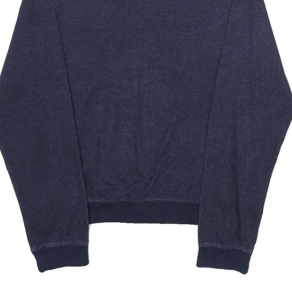 DISNEY Mens Navy Blue Bomber Jacket M Cotton Blend Plain Mickey Mouse Zip