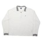 NAUTICA Mens White Sailboat Logo Plain Cotton Pullover Crew Neck Jumper M