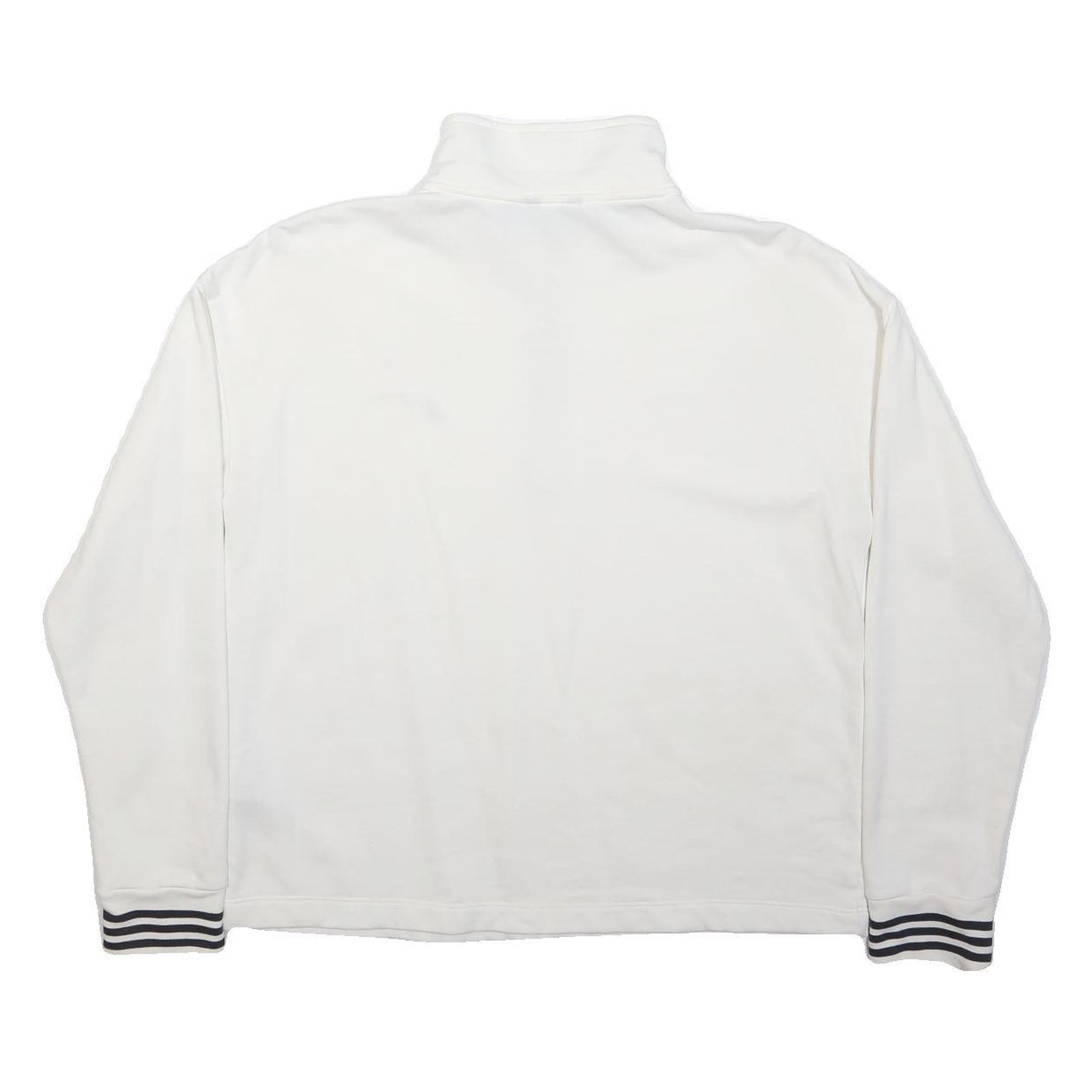 NAUTICA Mens White Sailboat Logo Plain Cotton Pullover Crew Neck Jumper M