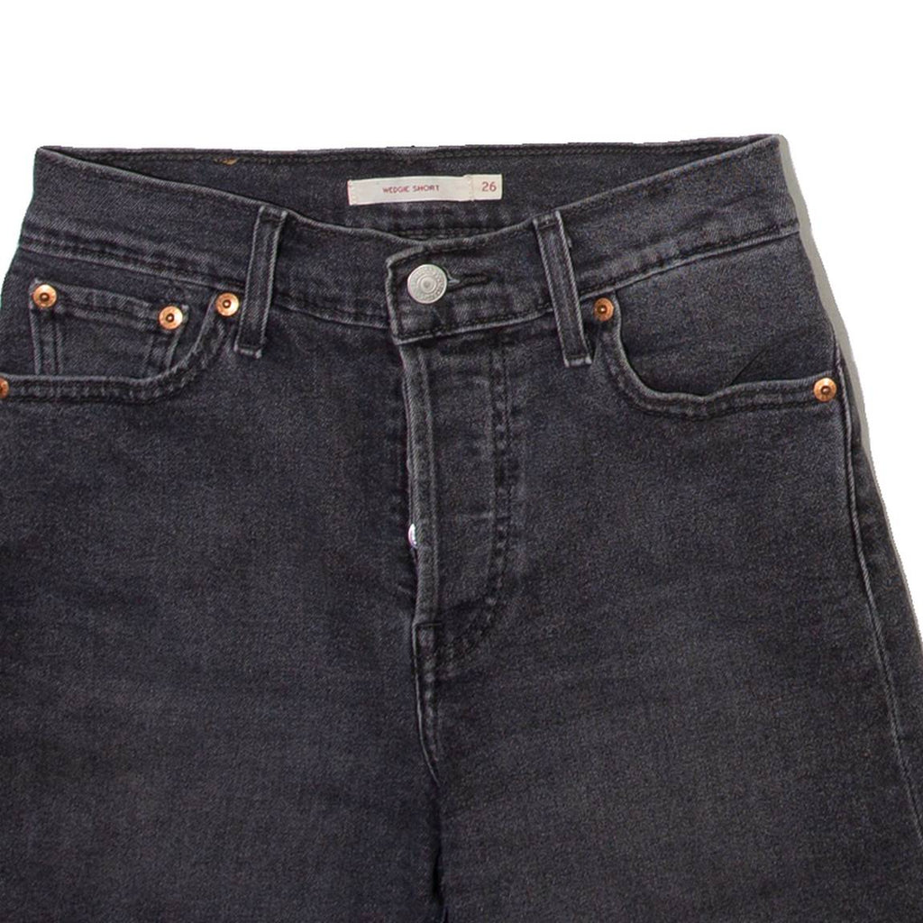 LEVI'S Womens Denim Shorts Grey XS W25