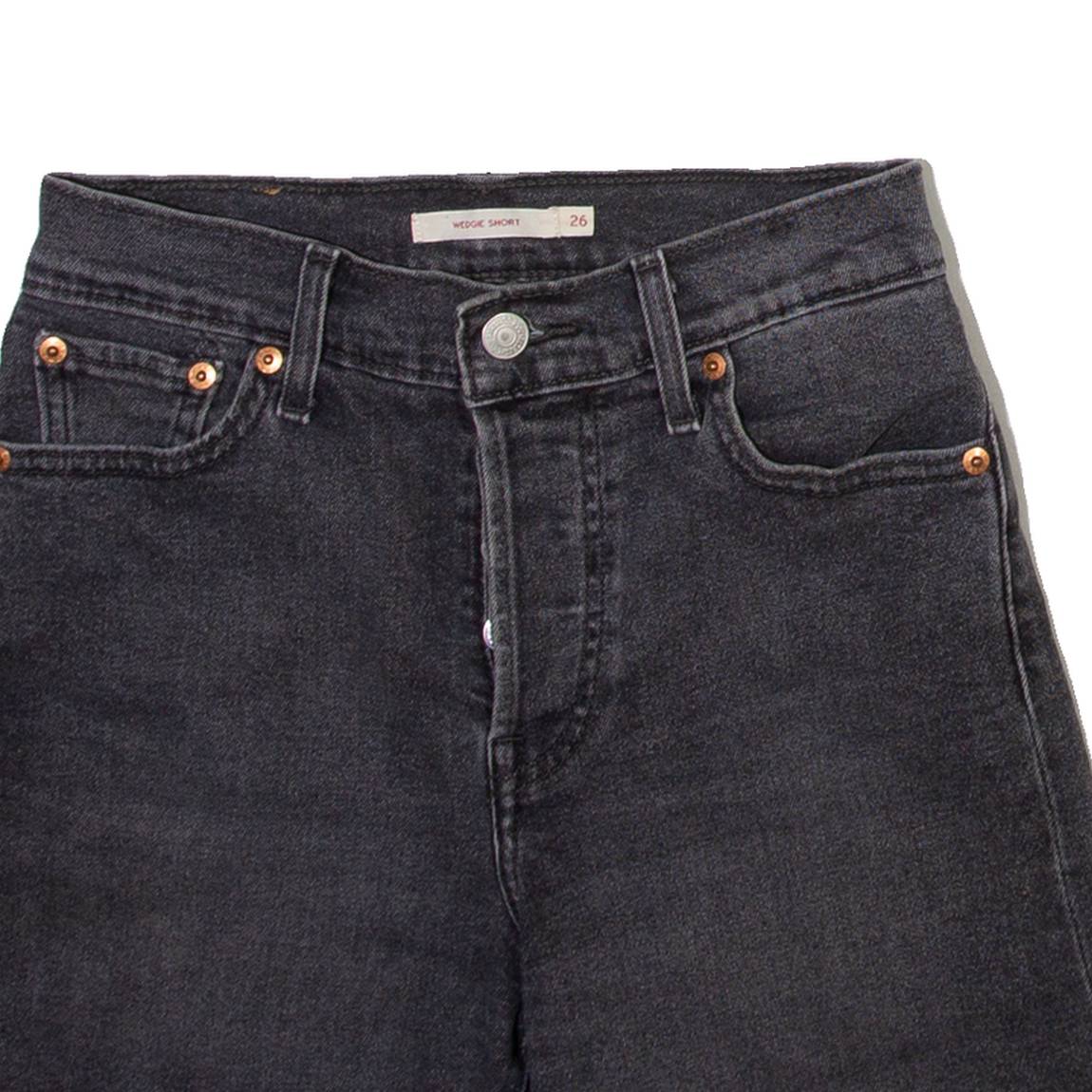 LEVI'S Womens Denim Shorts Grey XS W25