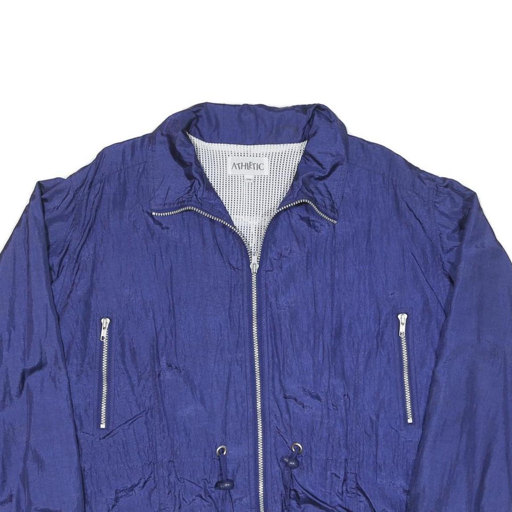 ATHLETIC Womens Blue Zip Jacket S Polyester Plain Lightweight Casual Sportswear