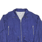 ATHLETIC Womens Blue Zip Jacket S Polyester Plain Lightweight Casual Sportswear