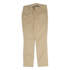 J.CREW Womens Cotton Blend Beige Regular Fit Straight Leg Trousers W28 L27