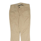 J.CREW Womens Cotton Blend Beige Regular Fit Straight Leg Trousers W28 L27