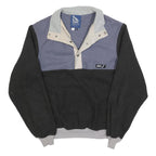 SERAC Mens Black & Grey Colourblock Pullover Plain Crew Neck Basic Knit S Jumper