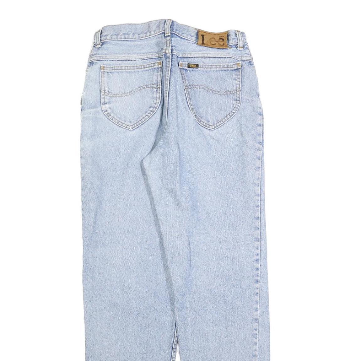 LEE Mens Jeans Blue Regular Straight Denim Light W30 L32 Classic Fit Zip