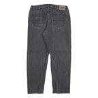 WRANGLER Mens Regular Fit Black Denim Jeans W36 L30 Classic Cotton Blend Zip