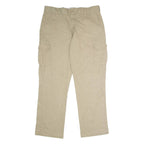 DICKIES Flex Workwear Cargo Mens Trousers Beige Regular Straight W38 L34
