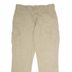 DICKIES Flex Workwear Cargo Mens Trousers Beige Regular Straight W38 L34