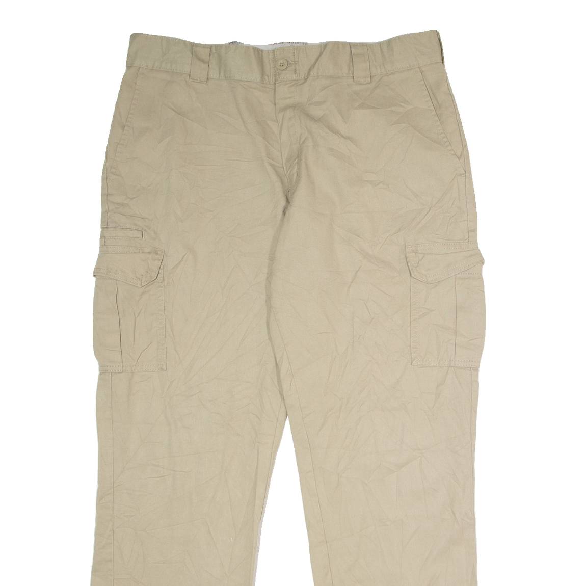 DICKIES Flex Workwear Cargo Mens Trousers Beige Regular Straight W38 L34