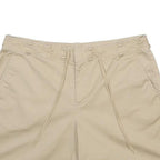 CHAPS Womens Shorts Beige Casual Cotton Blend L W34 Waist Tie Detail