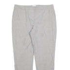 REISS Womens Slim Grey Trousers W34 L28 Zip Closure Smart Formal Workwear