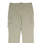 CRANE Mens Cotton Blend Beige Regular Cargo Trousers W36 L31 Zip Pockets