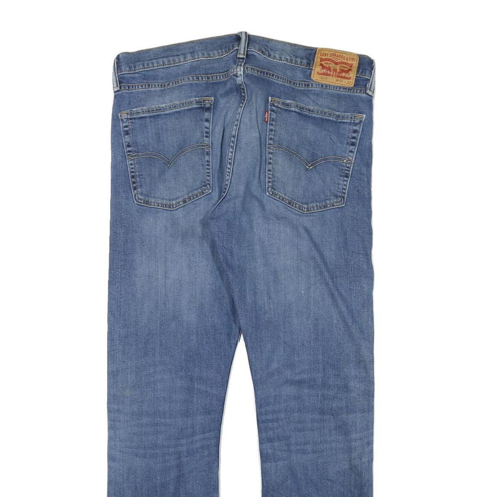 LEVI'S Mens Regular Fit Blue Denim Jeans W35 L31 Classic Zip Cotton Blend