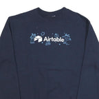 CHAMPION Mens Blue Airtable Crew Neck S Cotton Blend Sweatshirt