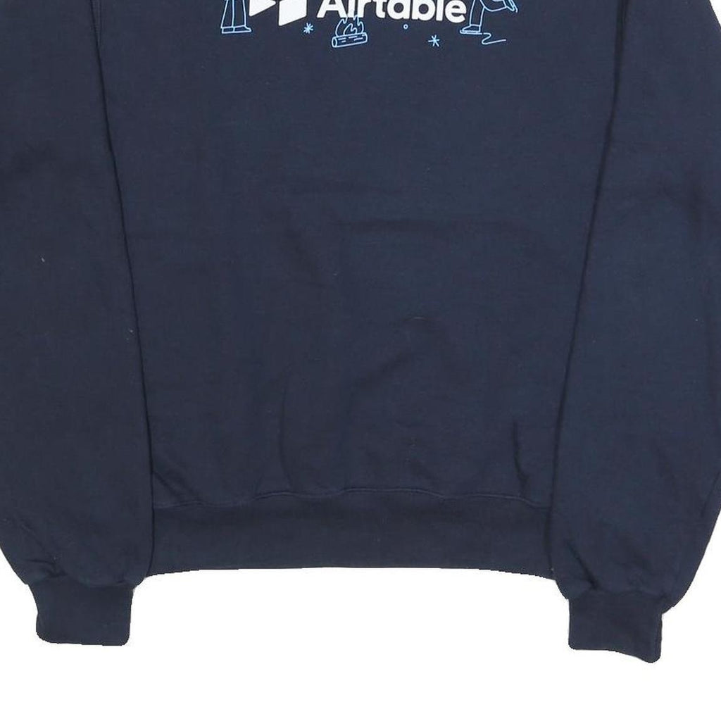 CHAMPION Mens Blue Airtable Crew Neck S Cotton Blend Sweatshirt