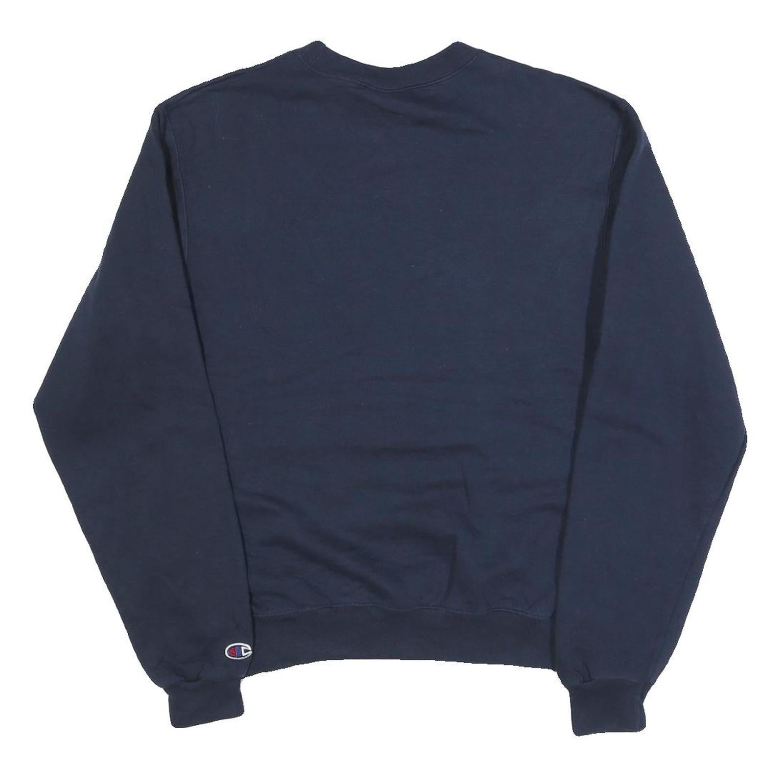 CHAMPION Mens Blue Airtable Crew Neck S Cotton Blend Sweatshirt