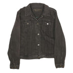 LAUREN RALPH LAUREN Womens Black Cotton Jacket M Button Plain Classic Fit