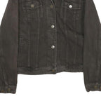 LAUREN RALPH LAUREN Womens Black Cotton Jacket M Button Plain Classic Fit