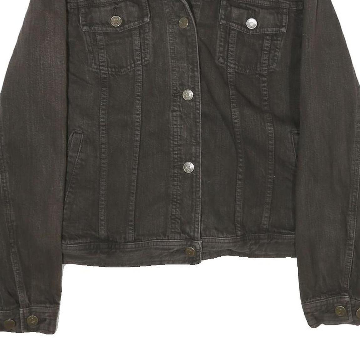 LAUREN RALPH LAUREN Womens Black Cotton Jacket M Button Plain Classic Fit