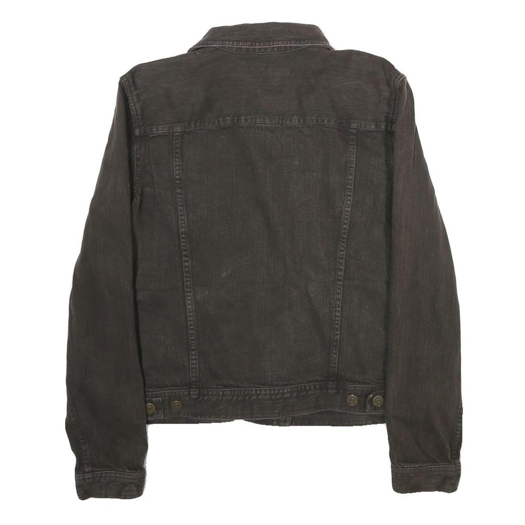 LAUREN RALPH LAUREN Womens Black Cotton Jacket M Button Plain Classic Fit