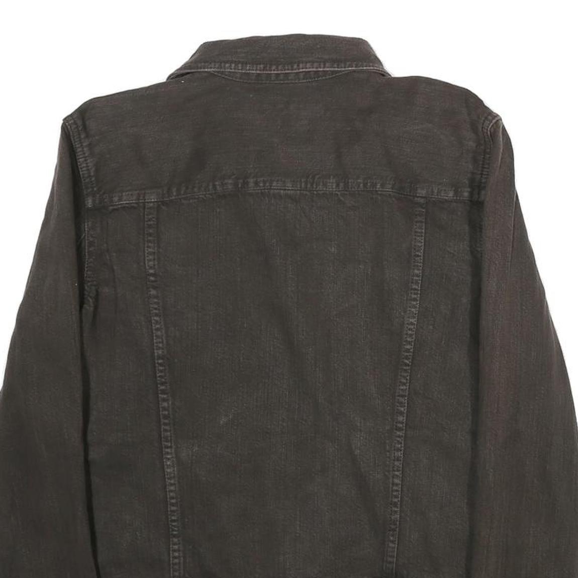 LAUREN RALPH LAUREN Womens Black Cotton Jacket M Button Plain Classic Fit