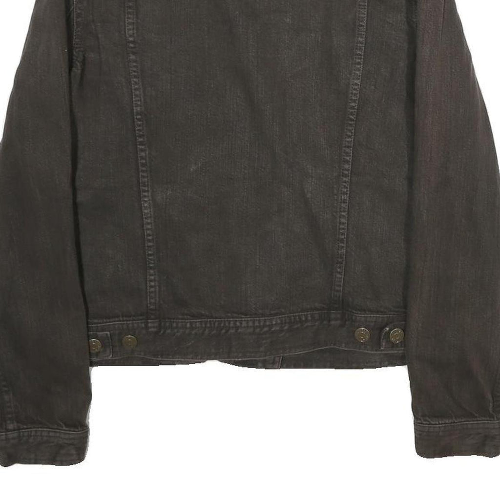 LAUREN RALPH LAUREN Womens Black Cotton Jacket M Button Plain Classic Fit