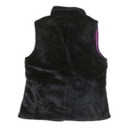 FILA Womens Black & Purple Sports Zip Polyester Blend Vest M Fleece Casual Layer