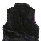 FILA Womens Black & Purple Sports Zip Polyester Blend Vest M Fleece Casual Layer