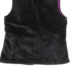 FILA Womens Black & Purple Sports Zip Polyester Blend Vest M Fleece Casual Layer