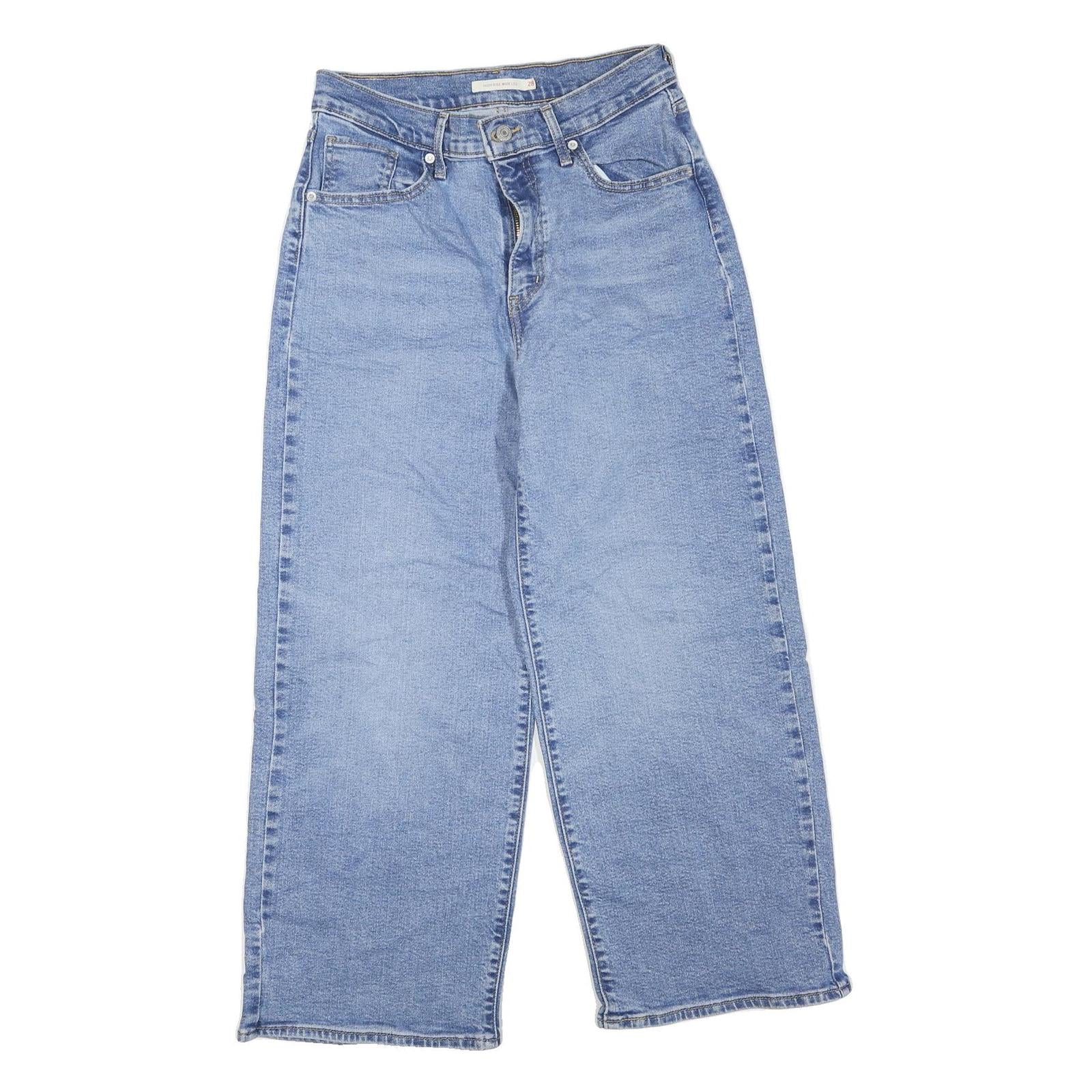 LEVI'S Womens Regular Blue Denim Light W28 L27 Casual Zip Jeans