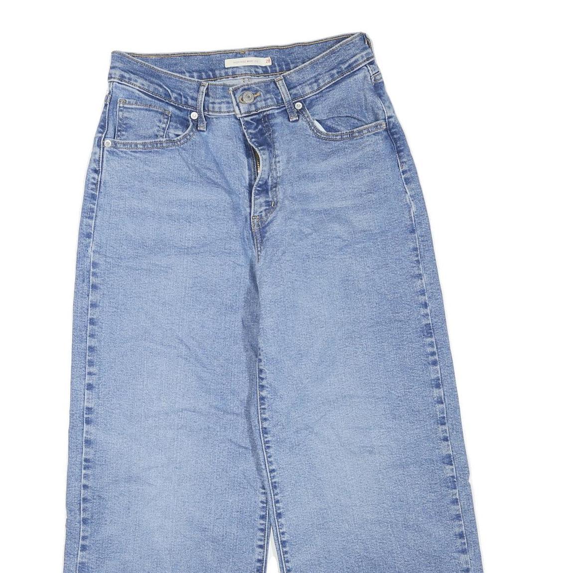 LEVI'S Womens Regular Blue Denim Light W28 L27 Casual Zip Jeans