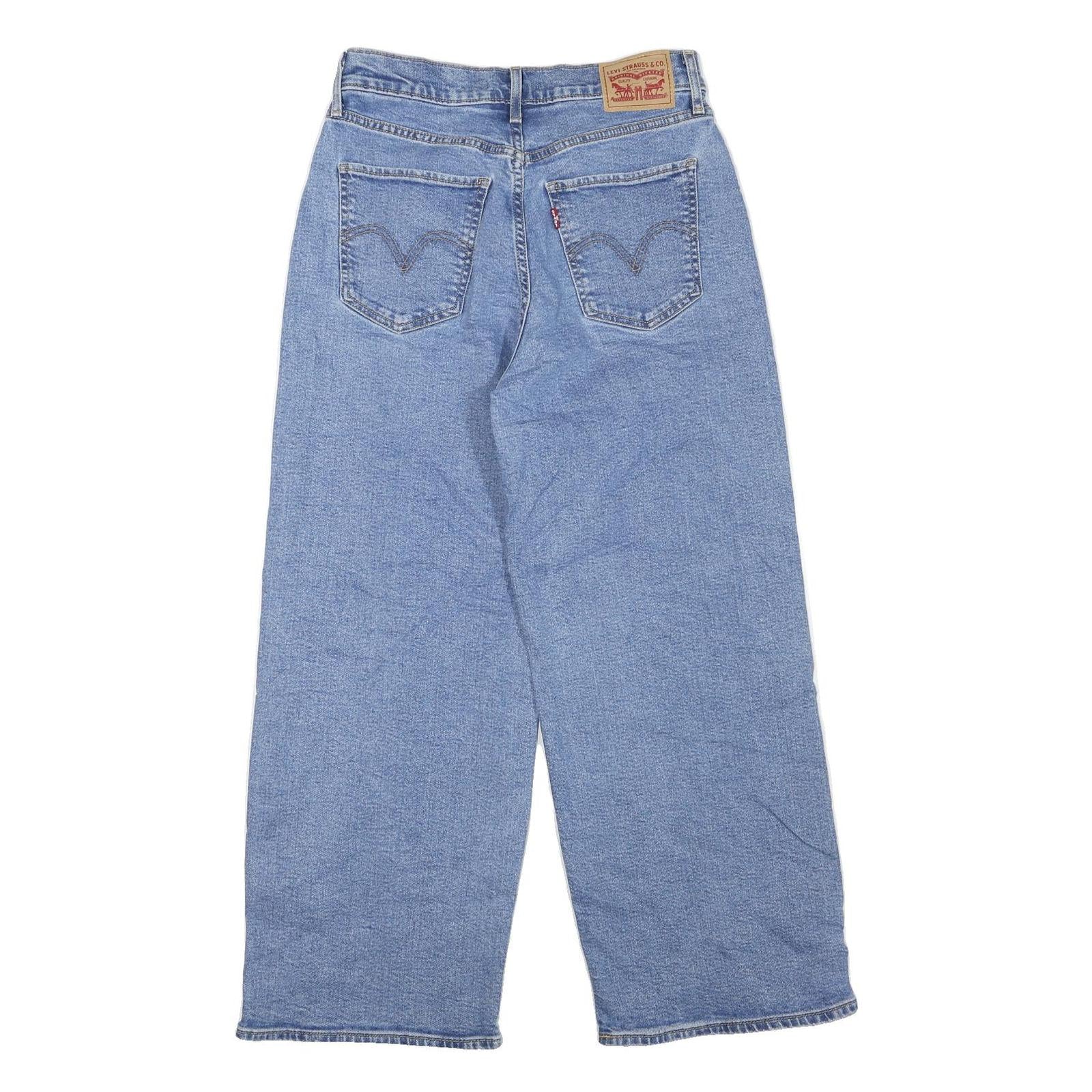 LEVI'S Womens Regular Blue Denim Light W28 L27 Casual Zip Jeans