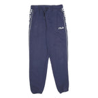 FILA Womens Joggers Blue Slim Tapered S W28 L30 Logo Tape Casual Sportswear
