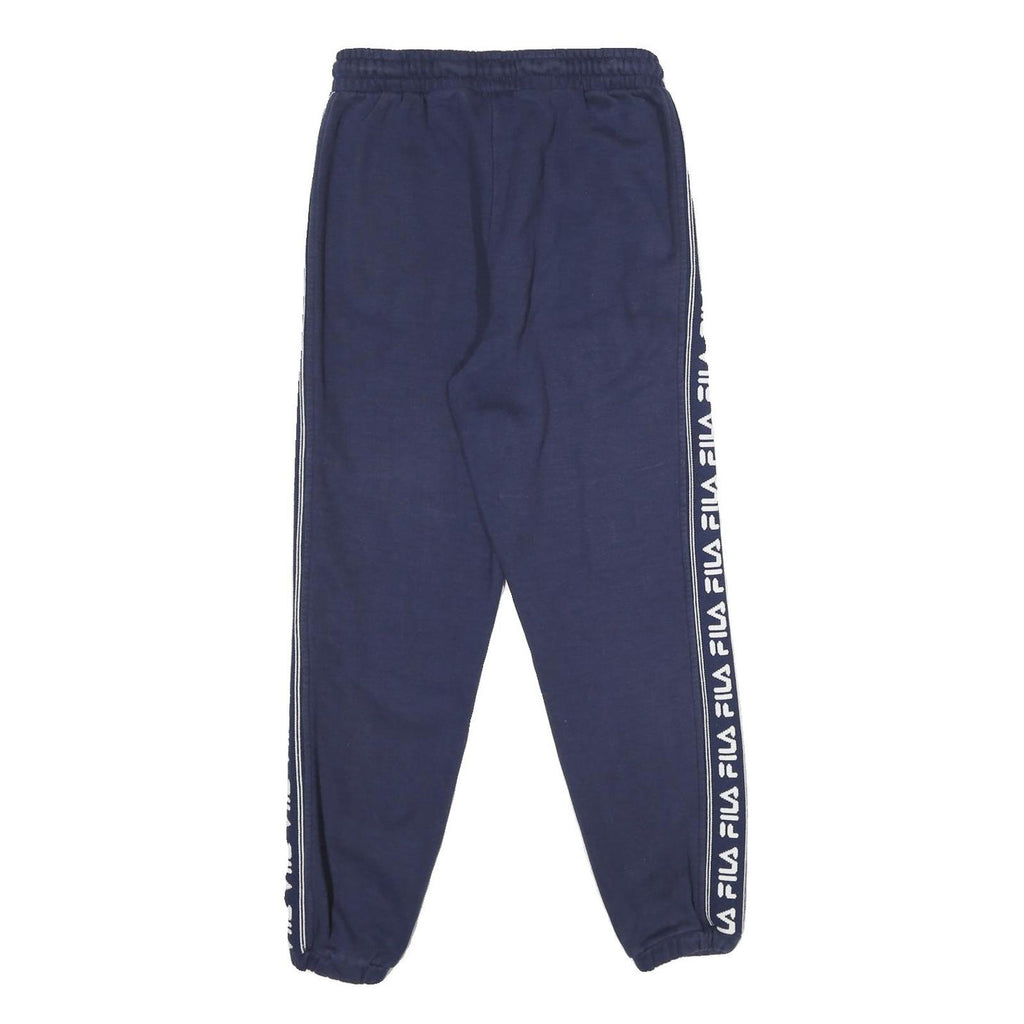 FILA Womens Joggers Blue Slim Tapered S W28 L30 Logo Tape Casual Sportswear