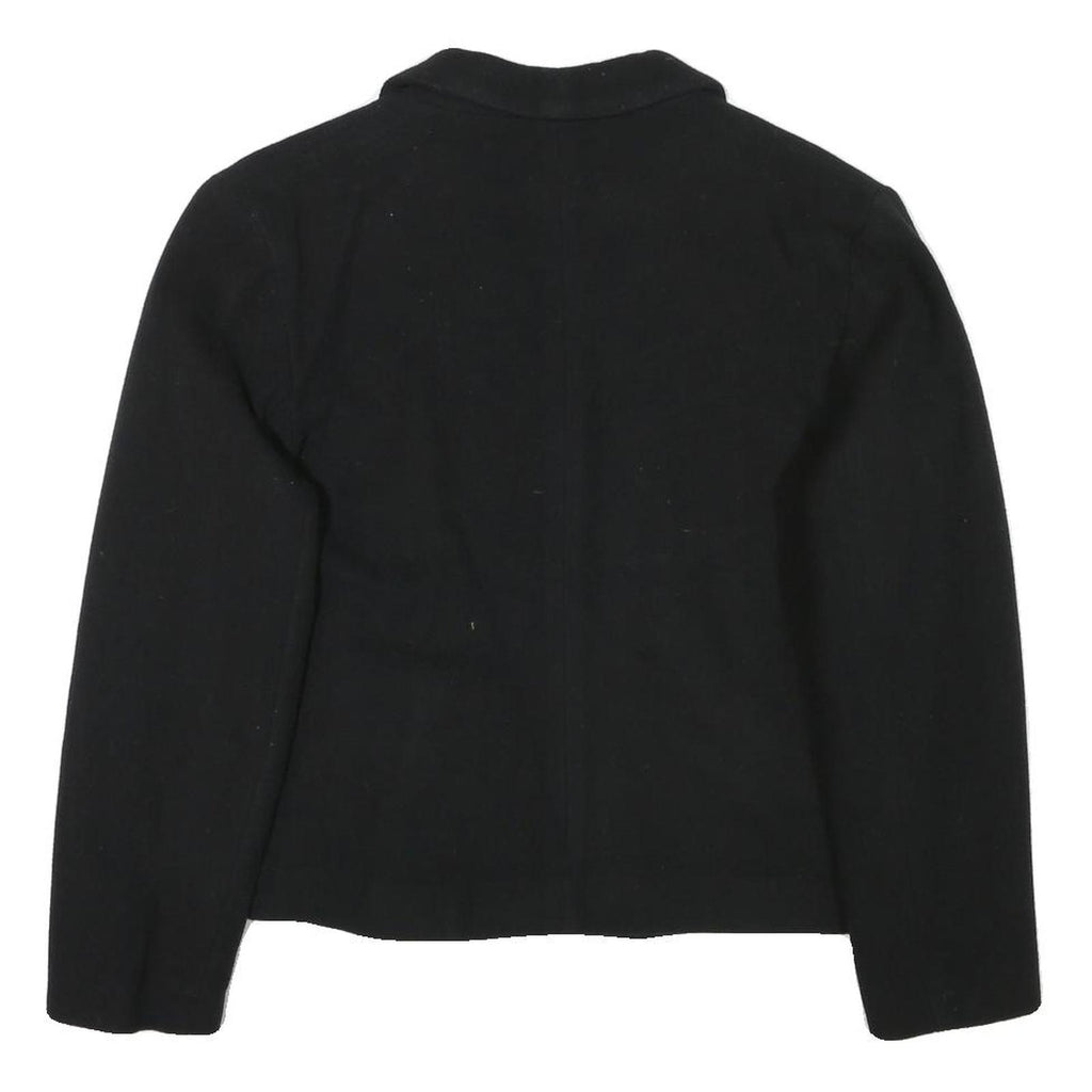 TALLY WEIJL Womens Black Wool Blend Jacket S Button Classic Tailored Plain