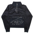 NIKE Womens Sweatshirt Black 1/4 Zip XS