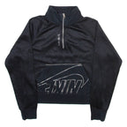 NIKE Womens Sweatshirt Black 1/4 Zip XS