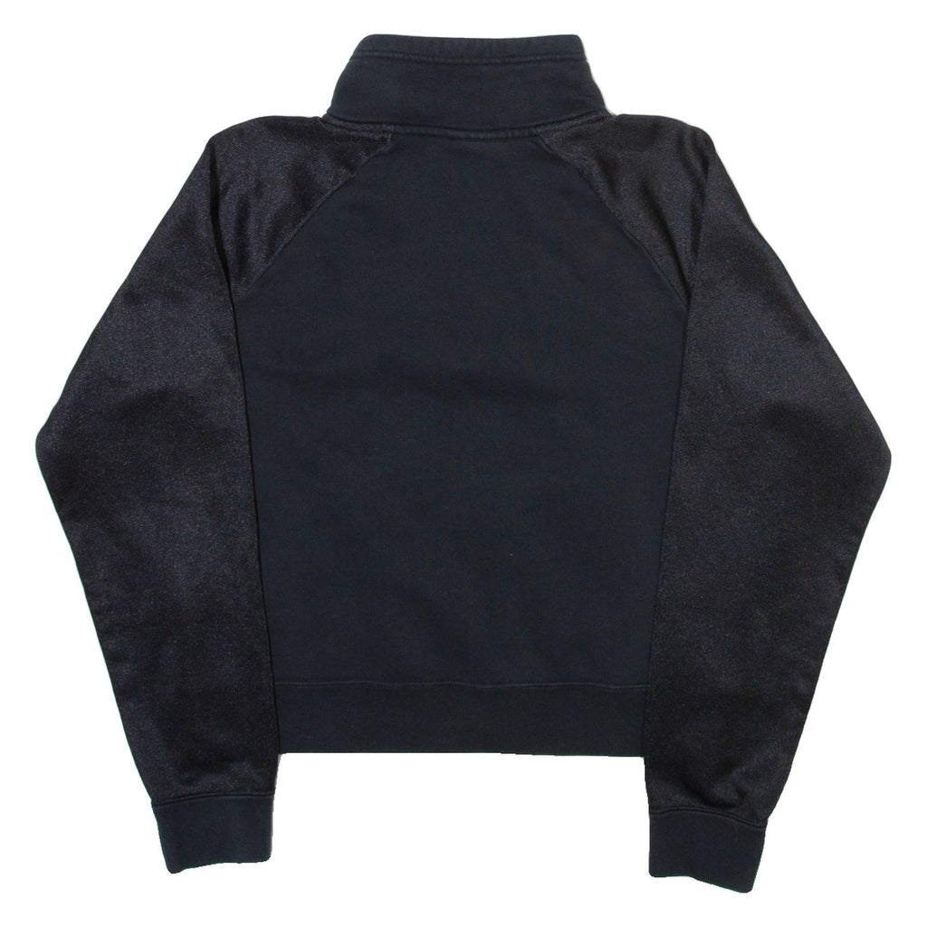 NIKE Womens Sweatshirt Black 1/4 Zip XS